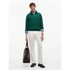 Tommy Hilfiger Pima Organic Cashmere Zip Knit  Ornamental Green