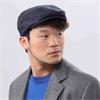 Bugatti Herringbone Flat Cap Navy