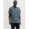 Jack & Jones Summer1 Linen Print Short Sleave  Night
