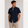 Tom Penn Short Sleave Oxford Shirt Navy