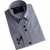 Advise Advise Tailored Double Collar Print Shirt White/Blue