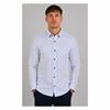 Advise Advise Tailored Double Collar Print Shirt White/Blue