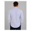 Advise Advise Tailored Double Collar Print Shirt White/Blue