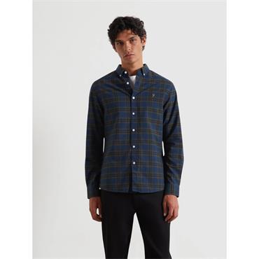 Farah Brewer Check Shirt Evergreen