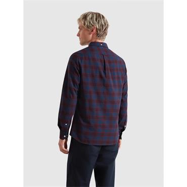 Farah Brewer Check Shirt Bordeaux