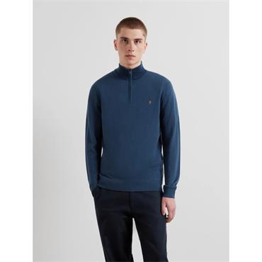Farah Redchurch 1/4 Zip Merino Wool Blue