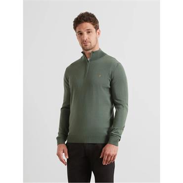 Farah Redchurch 1/4 Zip Merino Wool Rosemary