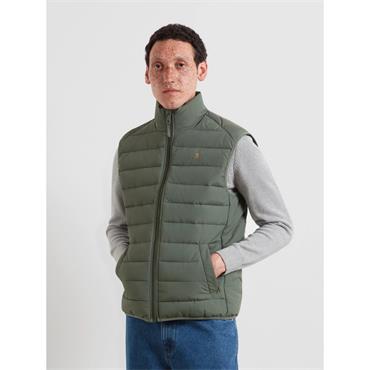 Farah Kennedy Wadded Gilet  Rosemary