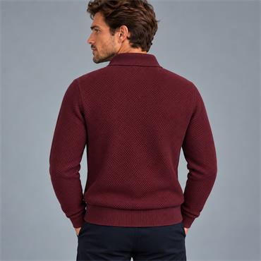 Tom Penn Mayo Quarter-Zip Knit Burgundy