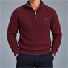 Tom Penn Mayo Quarter-Zip Knit Burgundy