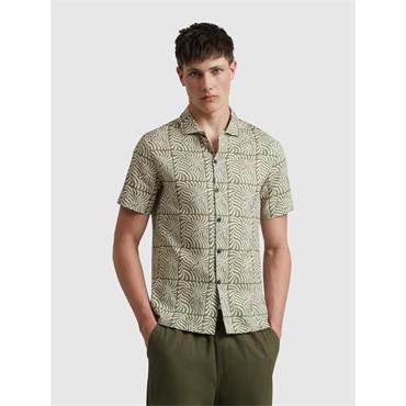 Farah Cadum Print Short Sleeve Shirt Green