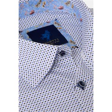 Benetti Finn Print Short Sleeve Shirt Blue