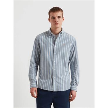 Farah Steen Wide Stripe Shirt Blue