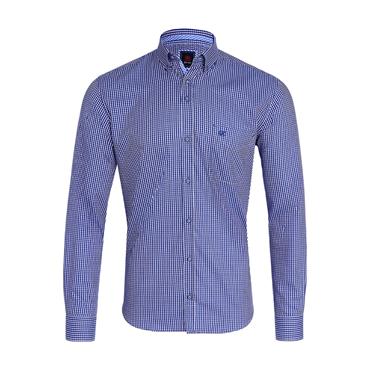 André Foyle Check Shirt Navy