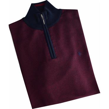Tom Penn TP056K Quarter Zip Knit Red