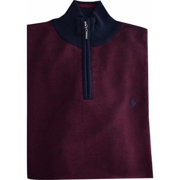 Tom Penn TP056K Quarter Zip Knit Red