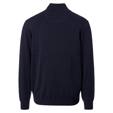 Casa Moda Troyer Quater-Zip Cotton Knit Navy