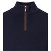 Casa Moda Troyer Quater-Zip Cotton Knit Navy