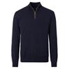 Casa Moda Troyer Quater-Zip Cotton Knit Navy