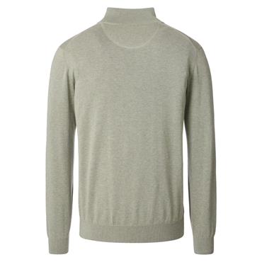 Casa Moda Troyer Quater-Zip Cotton Knit Grass