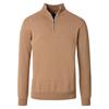 Casa Moda Troyer Quater-Zip Cotton Knit Coconut