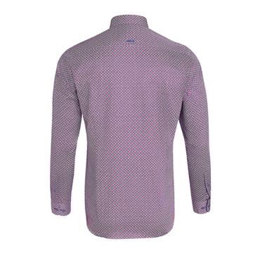 André Regan Print Shirt Burgundy