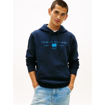 Tommy Hilfiger Brand Love Mono Stack Hoodie Navy