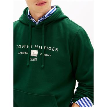 Tommy Hilfiger Brand Love Mono Stack Hoodie Green