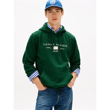 Tommy Hilfiger Brand Love Mono Stack Hoodie Green