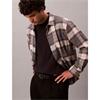Calvin Klein Jeans Brushed Plaid Check Easy Shirt Black