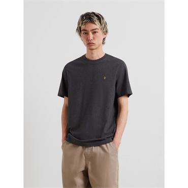 Farah Danny Regular Fit Organic Cotton T-Shirt Washed Black
