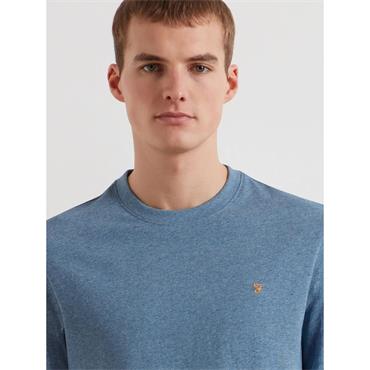 Farah Danny Regular Fit Organic Cotton T-Shirt Blue