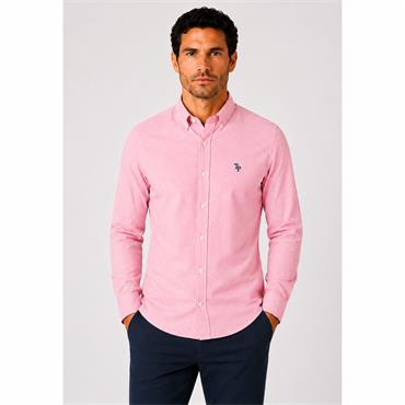 Tom Penn Oxford Long Sleeve Shirt Strawberry