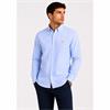 Tom Penn Oxford Long Sleeve Shirt Blue