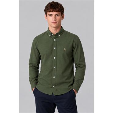Tom Penn Oxford Long Sleeve Shirt Moss