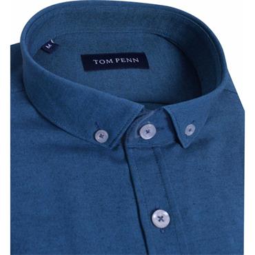 Tom Penn Oxford Long Sleeve Shirt Aegean