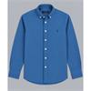 Tom Penn Oxford Long Sleeve Shirt Azure