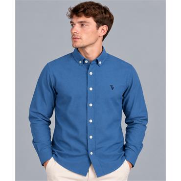 Tom Penn Oxford Long Sleeve Shirt Azure