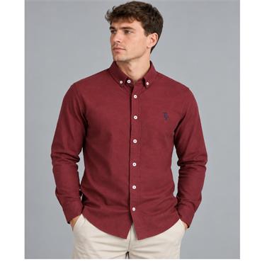 Tom Penn Oxford Long Sleeve Shirt Wine