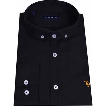 Tom Penn Oxford Long Sleeve Shirt Black