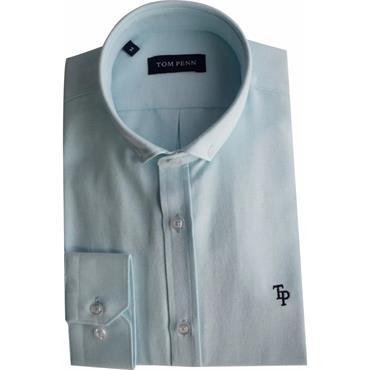 Tom Penn Oxford Long Sleeve Shirt Ocean