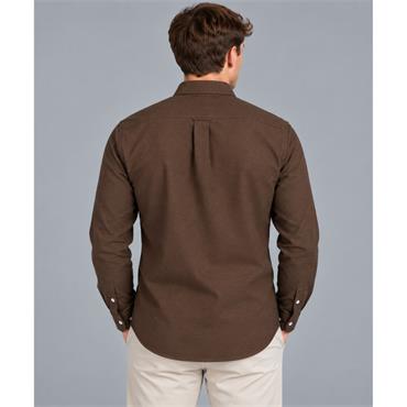 Tom Penn Oxford Long Sleeve Shirt Brown