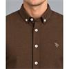 Tom Penn Oxford Long Sleeve Shirt Brown