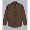 Tom Penn Oxford Long Sleeve Shirt Brown