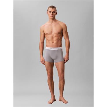 Calvin Klein 3-Pack Icon Cotton Stretch Relaxed Fit Trunks Misty Grey/Diamond Logo