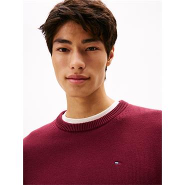 Tommy Jeans Essential Crew Knit Wine