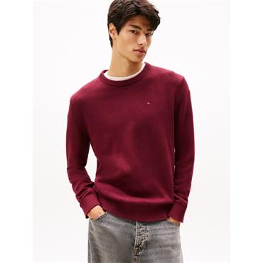 Tommy Jeans Essential Crew Knit Wine
