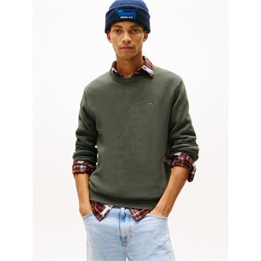 Tommy Jeans Essential Crew Knit Green