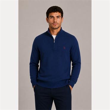 Tom Penn  Tom Penn 1/4 Zip Knit Navy