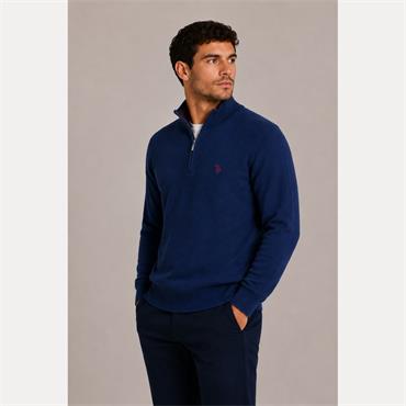 Tom Penn  Tom Penn 1/4 Zip Knit Navy